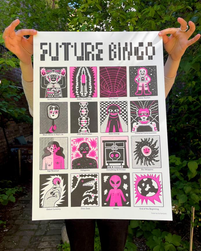 Person hält ein Plakat hoch