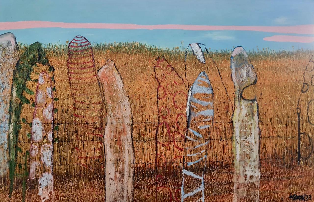 Avi Sooful: Thinking the Unthinkable (2023), Öl auf Leinwand (1200 x 1800 cm)