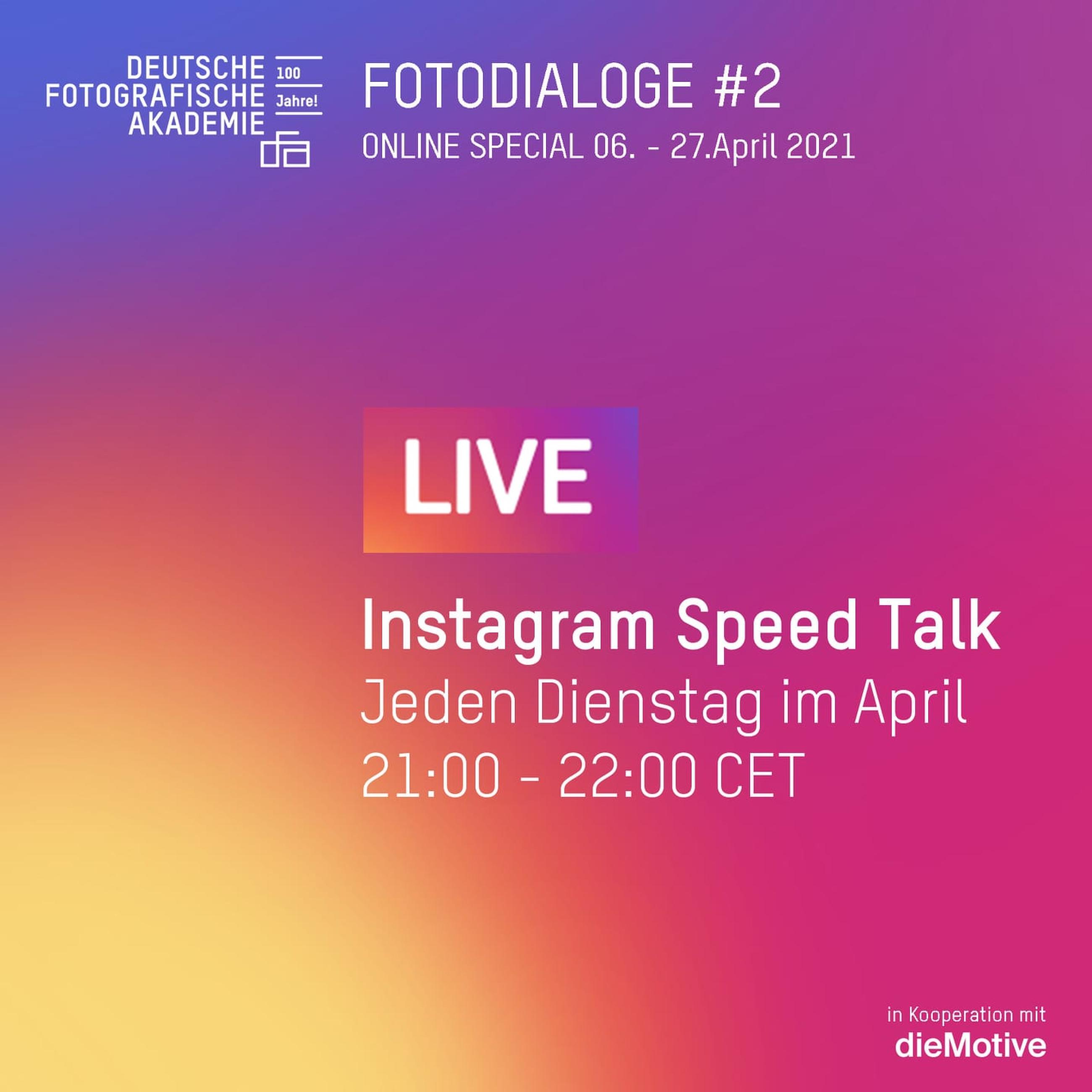 Heute Abend Insta-Talk mit unserem Fotografie-Alumni 