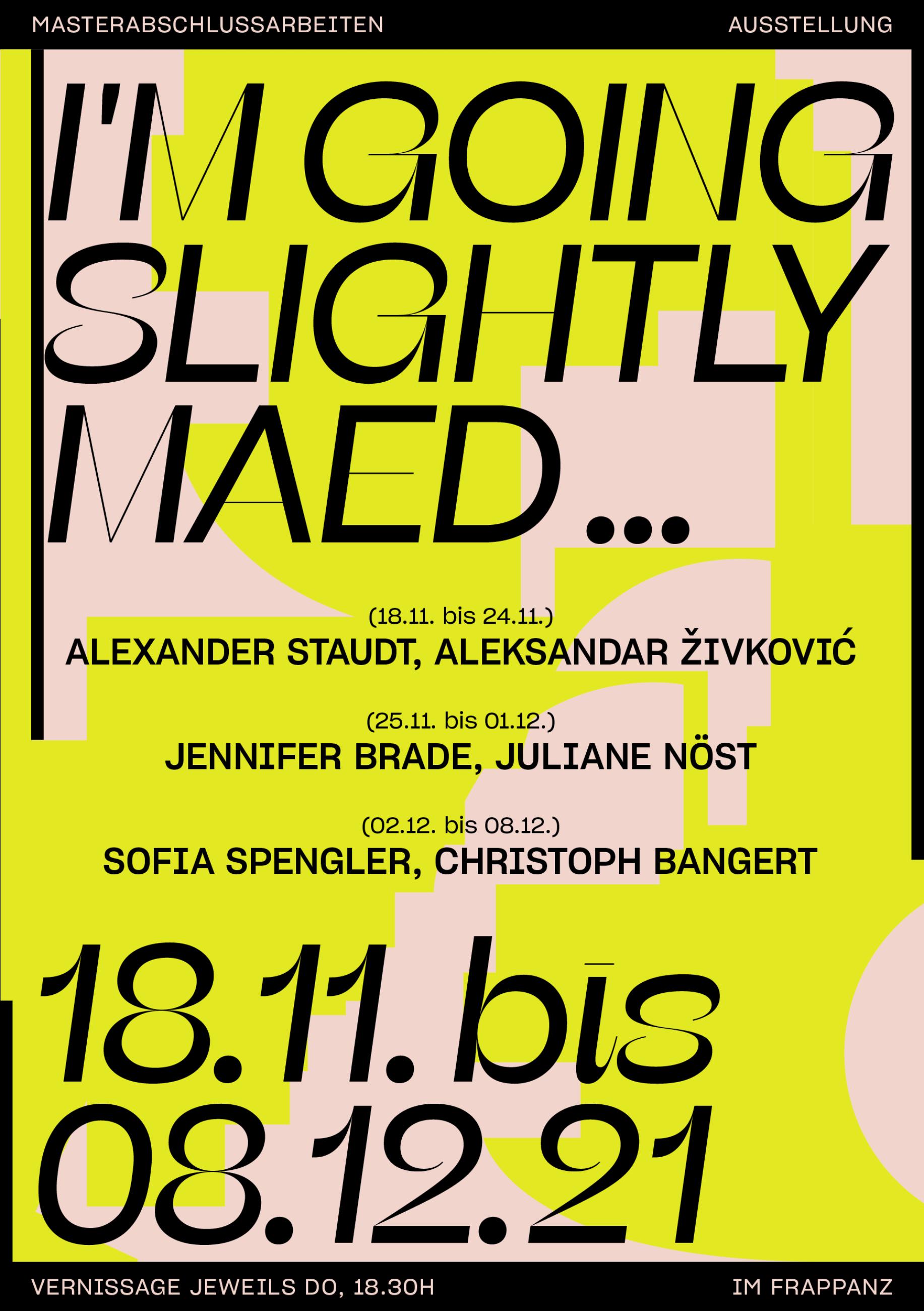 Grafik zur Ankündigung der Ausstellung von Master Editorial Design Abschlussarbeiten<br>