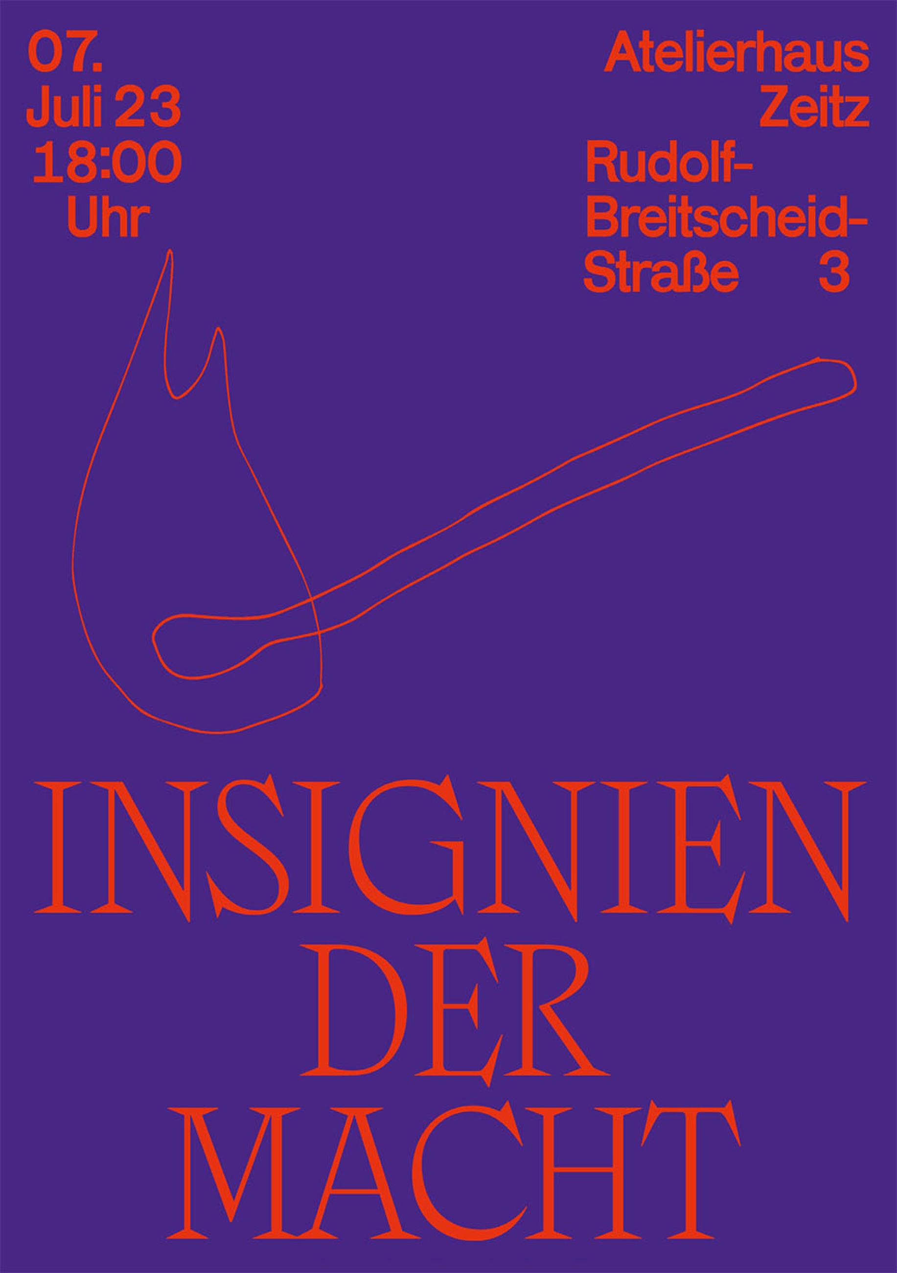 Plakat / Fyer - Insignien der Macht, abstrakte Darsellung Streichholz mit Flamme