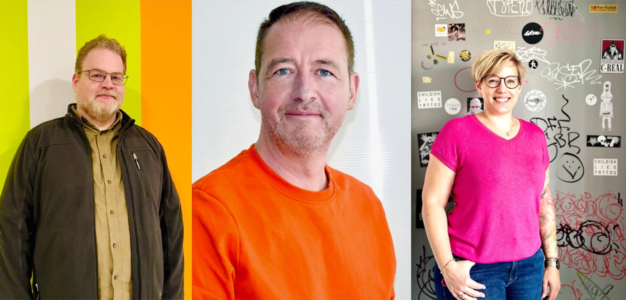 Portraits. Photo Credits: Daniel Heßler by Pam Scorzin, Andreas Pawlitzki by FH DO, and Dr. Jennifer Tiede by Pam Scorzin, 2024.