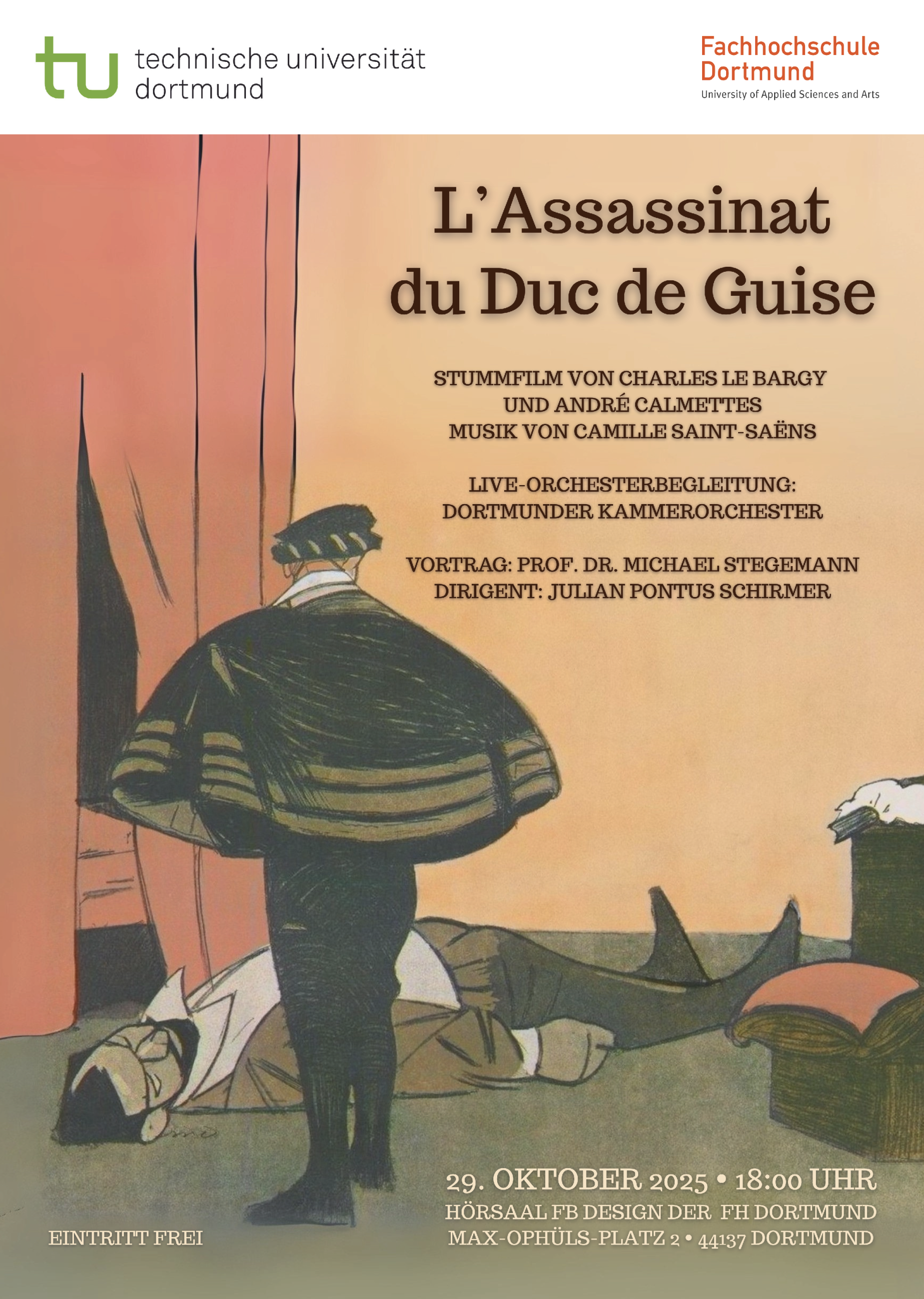 Ein Poster für die Veranstaltung "L'Assassinat du Duc de Guise"